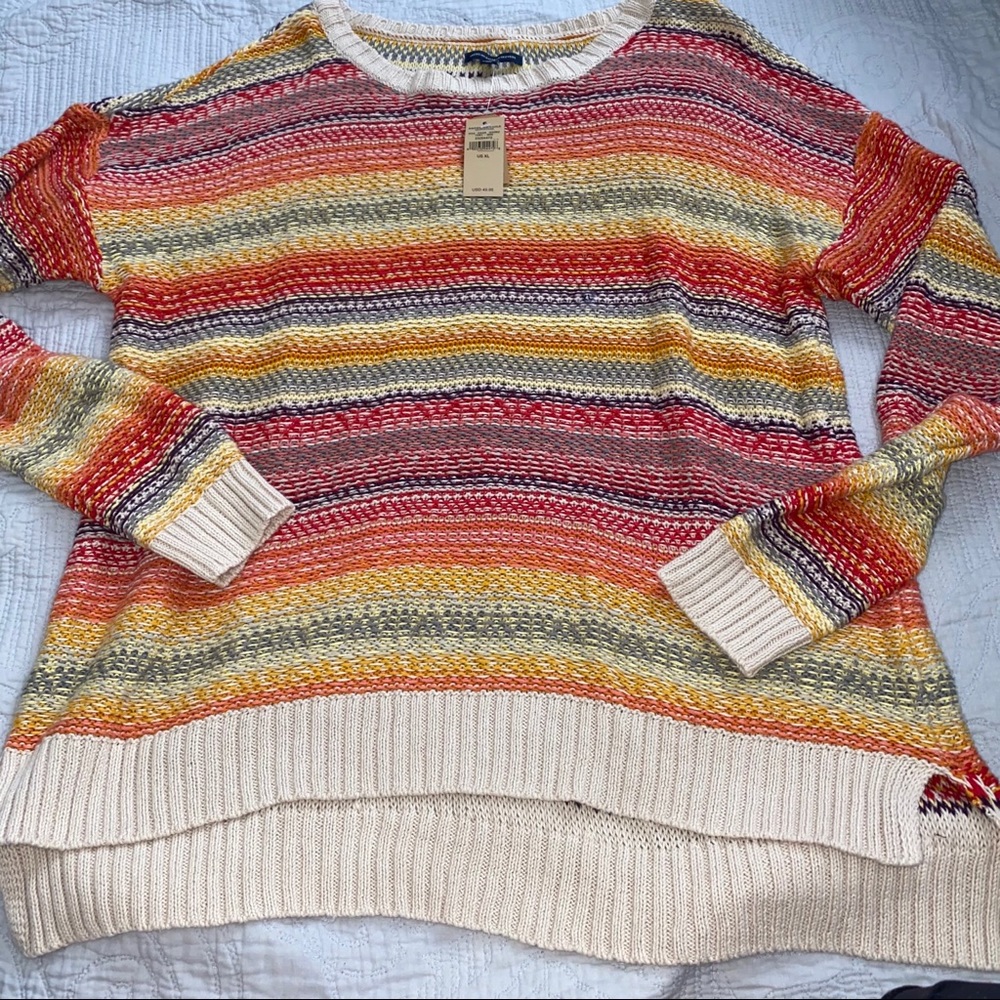 American eagle rainbow stripped knit xl sweater